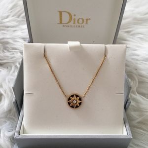 Dior Rose Vents Necklace Gold, Diamond, Lapis Lazu